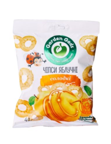 Чипси яблучні Солодкі, Garden Gadz, 40г
