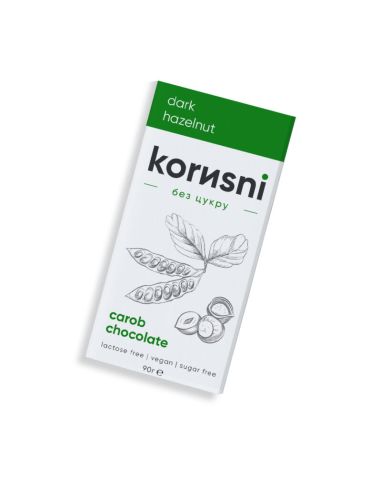 Шоколад чорний Фундук, korusni, 85-90г
