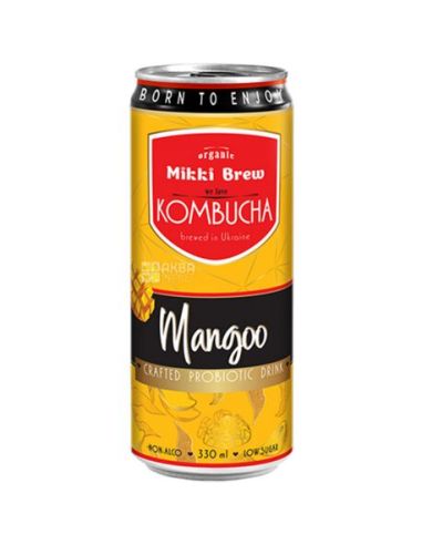 Комбуча Mangoo, ж/банка, Mikki Brew,...
