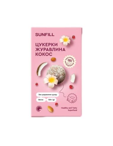 Цукерки з журавлиною і кокосом,...