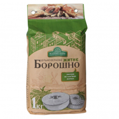 Борошно цільнозернове жорнового помелу Пшеничне, Зелений млин, 2 кг