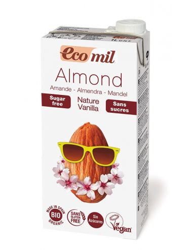 Молоко з мигдалю з ваніллю без цукру, Ecomil, 1000мл