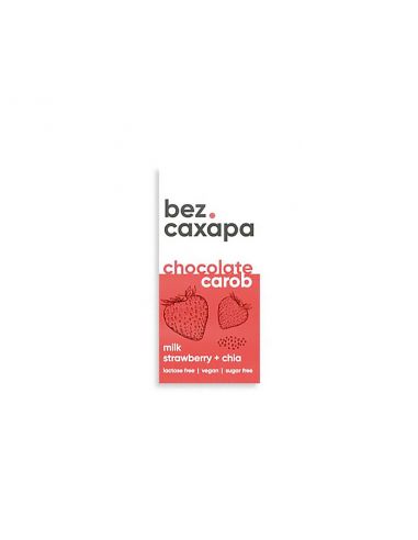 Шоколад молочний Полуниця Чіа, bez.сахара, 90г