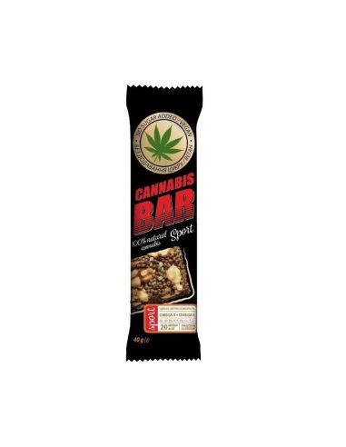 Батончик мюслі з волоським горіхом + насіння канабісу, Cannabis Bar, 40г