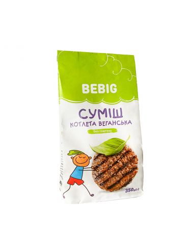 Суміш для випікання "Котлета веганська", Bebig, 350г