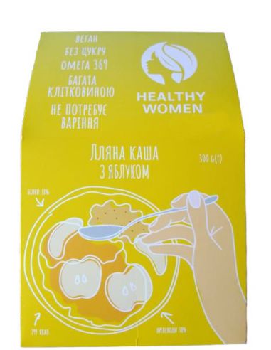 Каша лляна з яблуком, Healthy Women,...