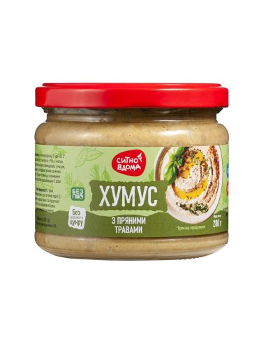 Хумус з пряними травами, Скло, Ситно...